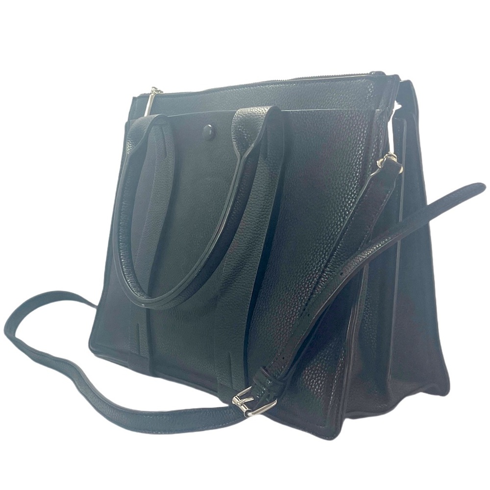 LILY & IVY | Black vegan leather tote